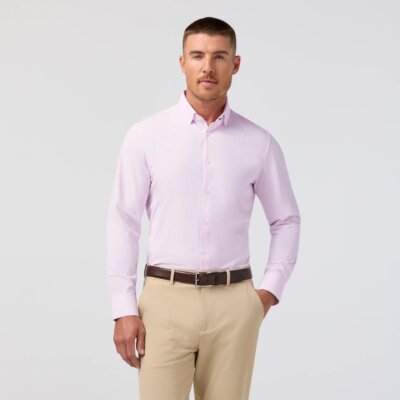 Mizzen+Main Leeward Pink Salt Banker Stripe