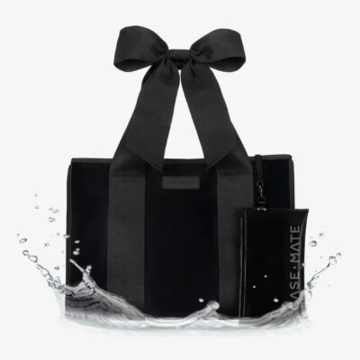 Case-Mate Midnight Black Bow Jelly Tote Bag