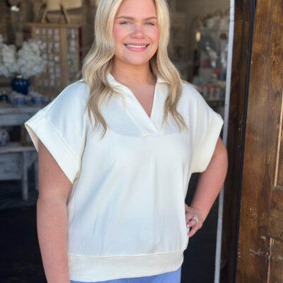 Luxeknit Pullover Collared Top