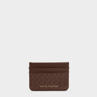 Nova Woven Card Holder in Chocolate