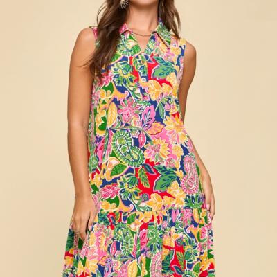 Coastal Glow Collared Summer Dress