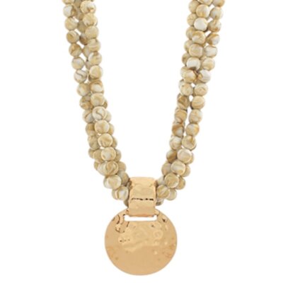 Effortlessly Elevated Hammered Pendant Necklace