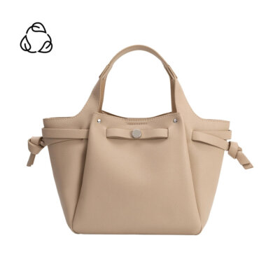 Avril Nude Recycled Vegan Leather Top Handle Bag