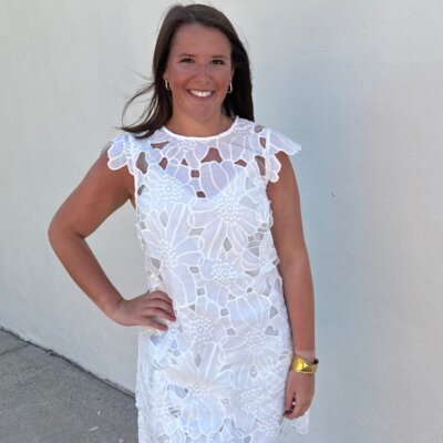Greta Eyelet Mini Dress