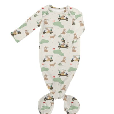 Barks & Birdies (Golf Dogs) Knotted Infant Gown