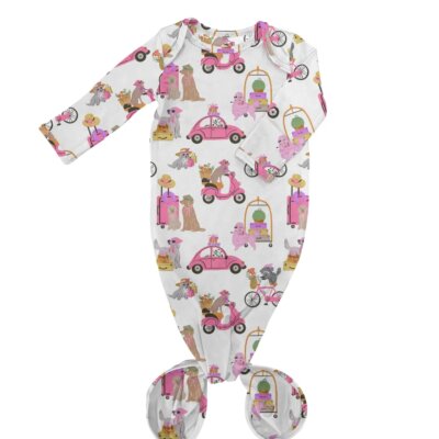 Puppy Chic (Posh Travel Dogs) Knotted Infant Gown