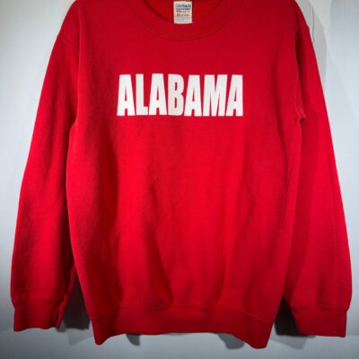 Vintage Alabama X Gildan Spellout Red Crewneck Sweatshirt XS