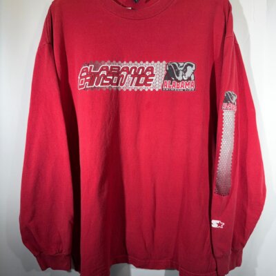 Vintage Alabama X Starter Crimson Long Sleeve Shirt XL