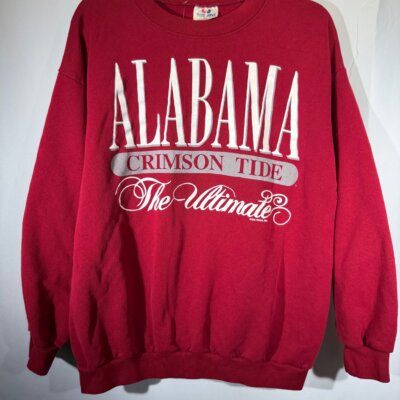 Vintage Alabama "The Ultimate" Crimson Crewneck Sweatshirt Medium