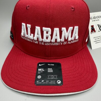 Nike X Alabama Team Issued Crimson SnapBack Hat