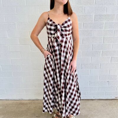 Gingham Strappy Dress