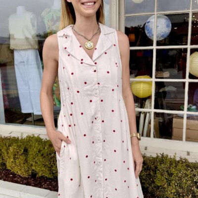 Ceri Red Dot Dress