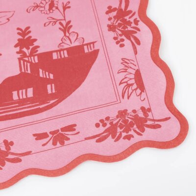 Pink Vintage Botanical Napkins