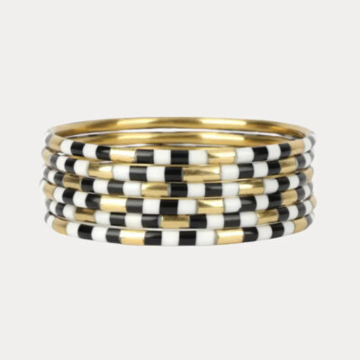 Black Veda Bangles - Set of 6