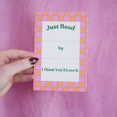 "Just Read ___ By ___" - Single Postcard