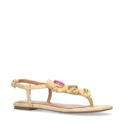 Bibi Lou Vavin Embellished Sandal – Natural