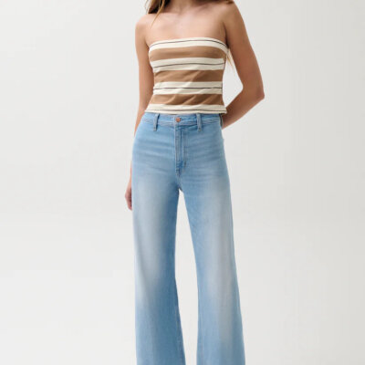 Penny High Rise Wide Leg Jean - Whisper