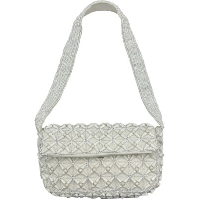 White Double Sided Beaded Shoulder Bag