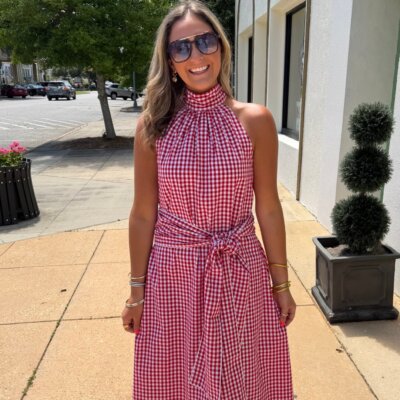 Blythe Dress in Red and White Gingham