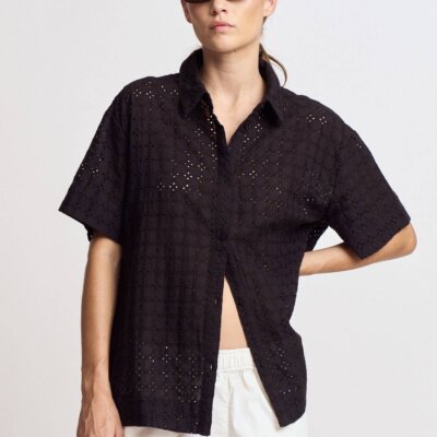 Bella Eyelet Button Up