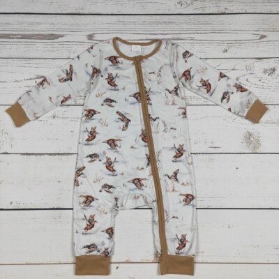 Boy Duck Zipper Romper