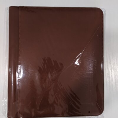 Generic 9-Pocket Zippered Toploader Binder - Brown (Holds 252)