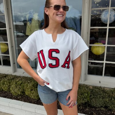 USA Short Sleeve Sweatshirt