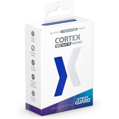 Ultimate Guard Cortex Matte Sleeves Standard Size (100) - Blue Card Sleeves
