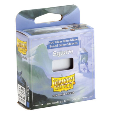 Dragon Shield Clear Board Game Sleeves – Square (100ct)