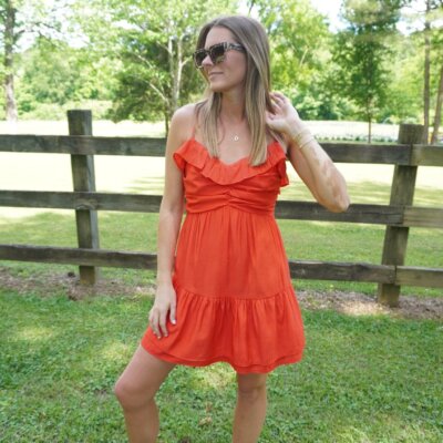 Tiered Ruffle Mini Dress - Red Americana Sundress