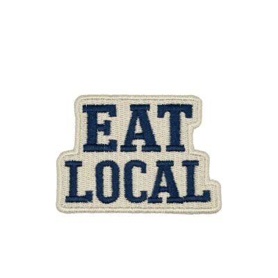 Eat Local Embroidered Patch Farmers Market Food Patch Local