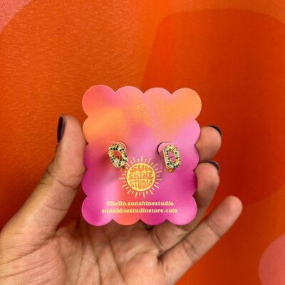 Small Gem Hoop Earrings