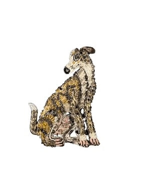 Greyhound Brooch Pin