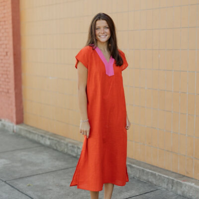 Red/Pink Beach Kaftan