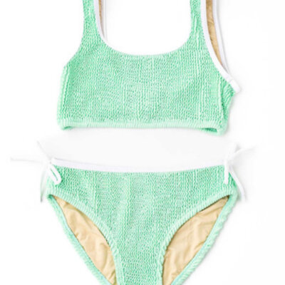 Mint Crinkle 2PC Swim