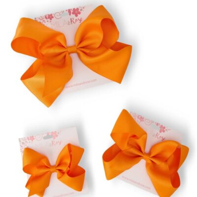 Orange Hair Bow - LG