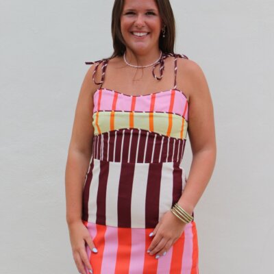 Multi Stripe Mini Dress