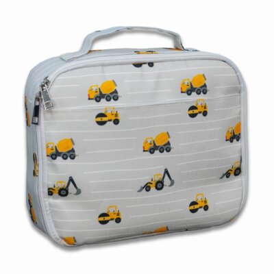Insulated Lunch Bag - Construction On Grey