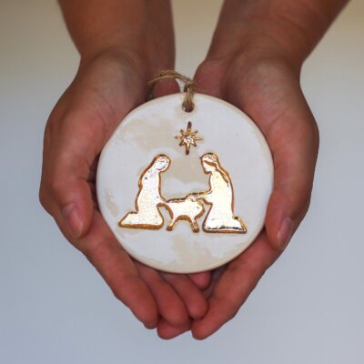 Ceramic Christmas Story Ornament Set