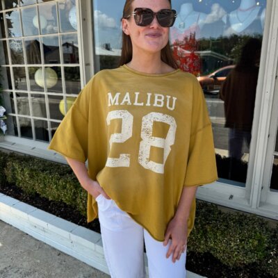 One Size Malibu Tee- Mustard