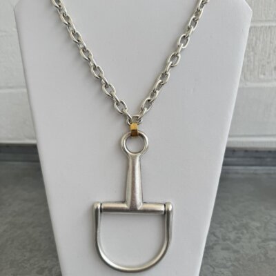 Yochi Bit Necklace-Silver 2 tone