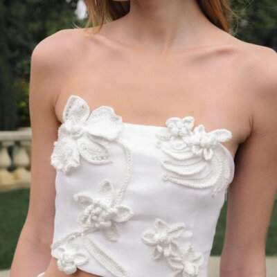 Crochet Flower Bandeau Top