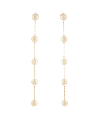 Pearl Chain Drop Earrings
