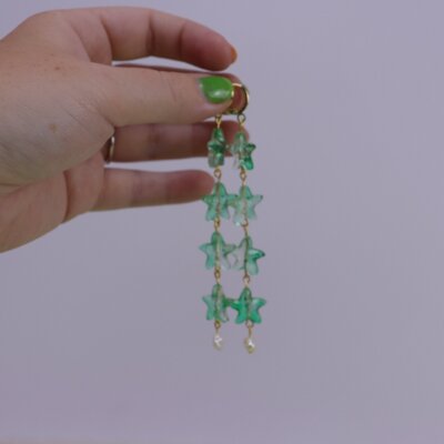 Stunning Starfish Glass Beaded Earrings