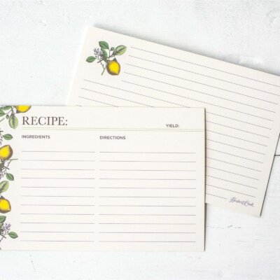 Lemon Recipe Cards