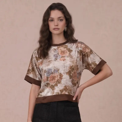 Silver Bloom Top