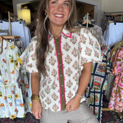 Wild Meadow Medallion Top