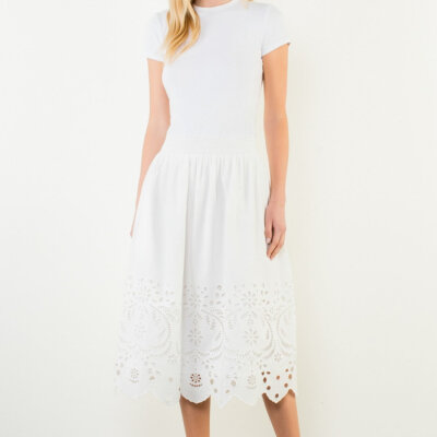 Lucy Midi Skirt White