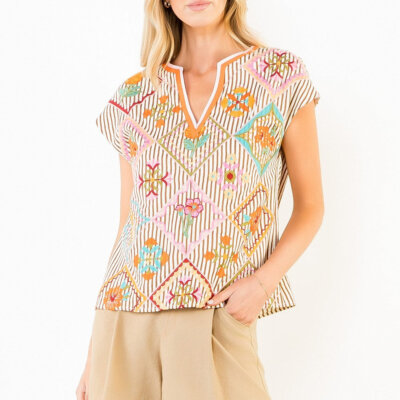 Clara Embroidered Top