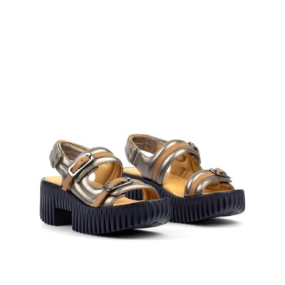 Plia Kiko Sandal in Gun Metal